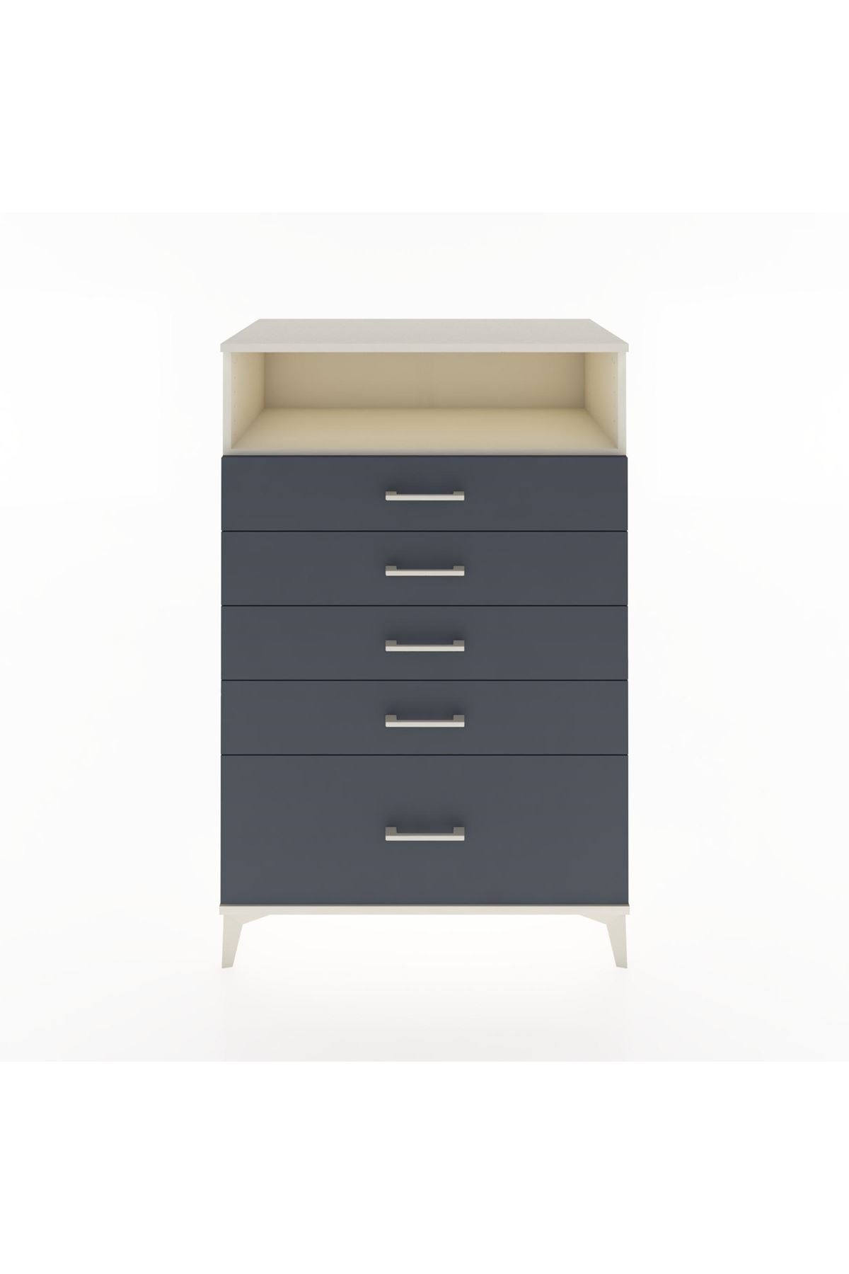 Hyperion Dolap Tek Raflı 5 Çekmeceli 88x44x134 - S51M032V2B