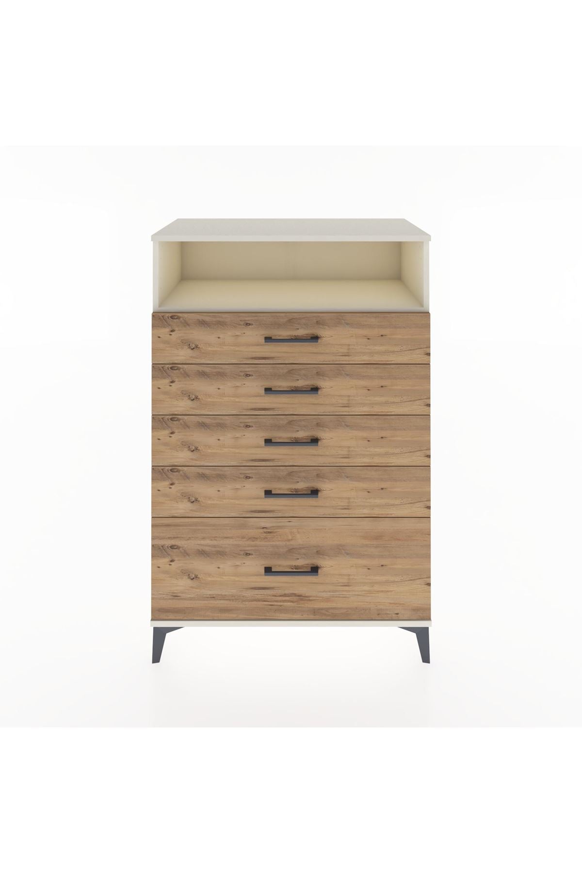 Hyperion Dolap Tek Raflı 5 Çekmeceli 88x44x134 - S51M032V3B