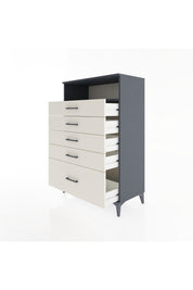 Hyperion Dolap Tek Raflı 5 Çekmeceli 88x44x134 Antrasit-Aytaşı