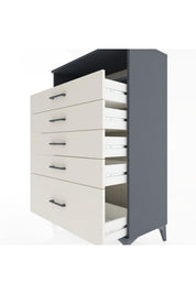 Hyperion Dolap Tek Raflı 5 Çekmeceli 88x44x134 Antrasit-Aytaşı