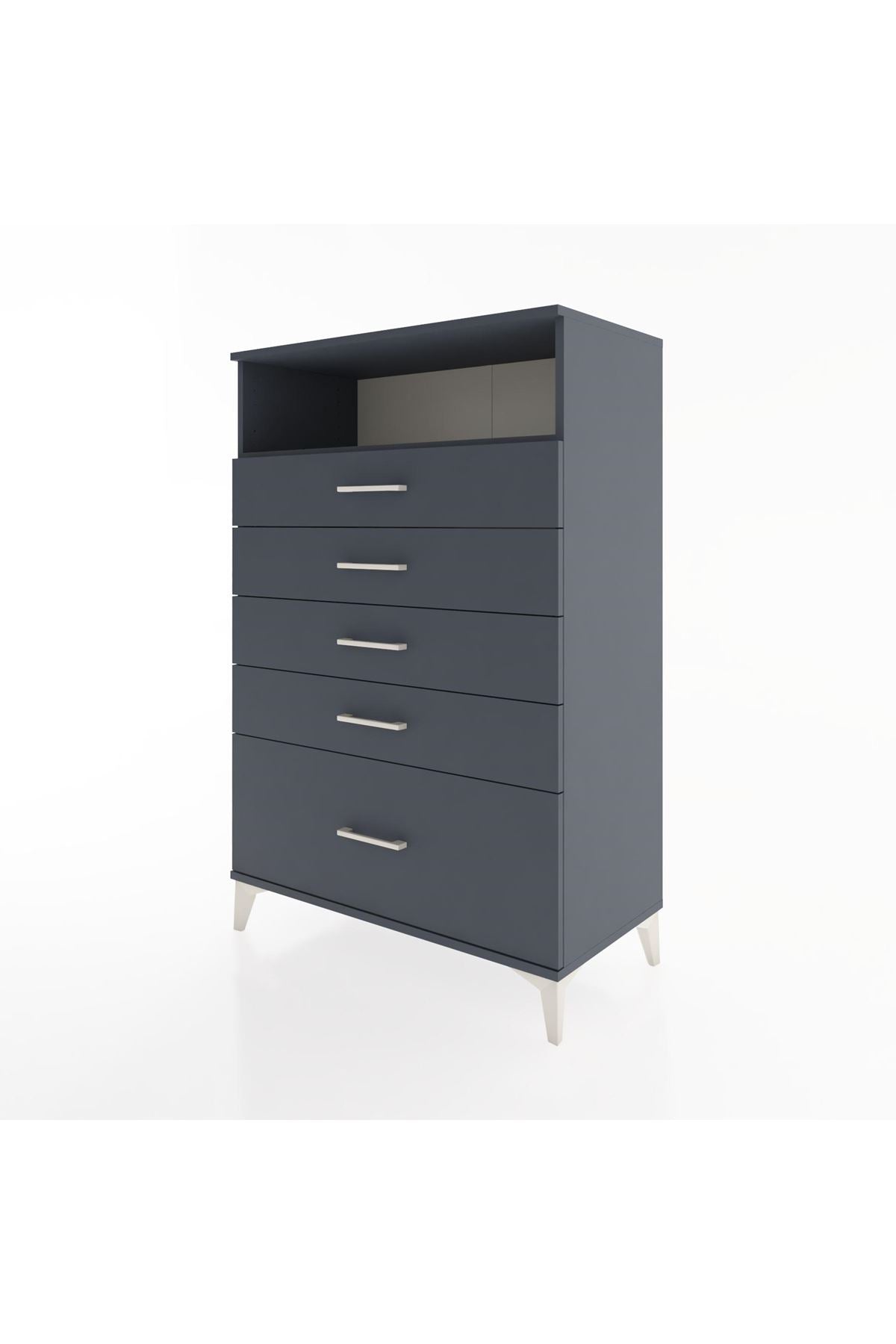Hyperion Dolap Tek Raflı 5 Çekmeceli 88x44x134 - S51M032V5B
