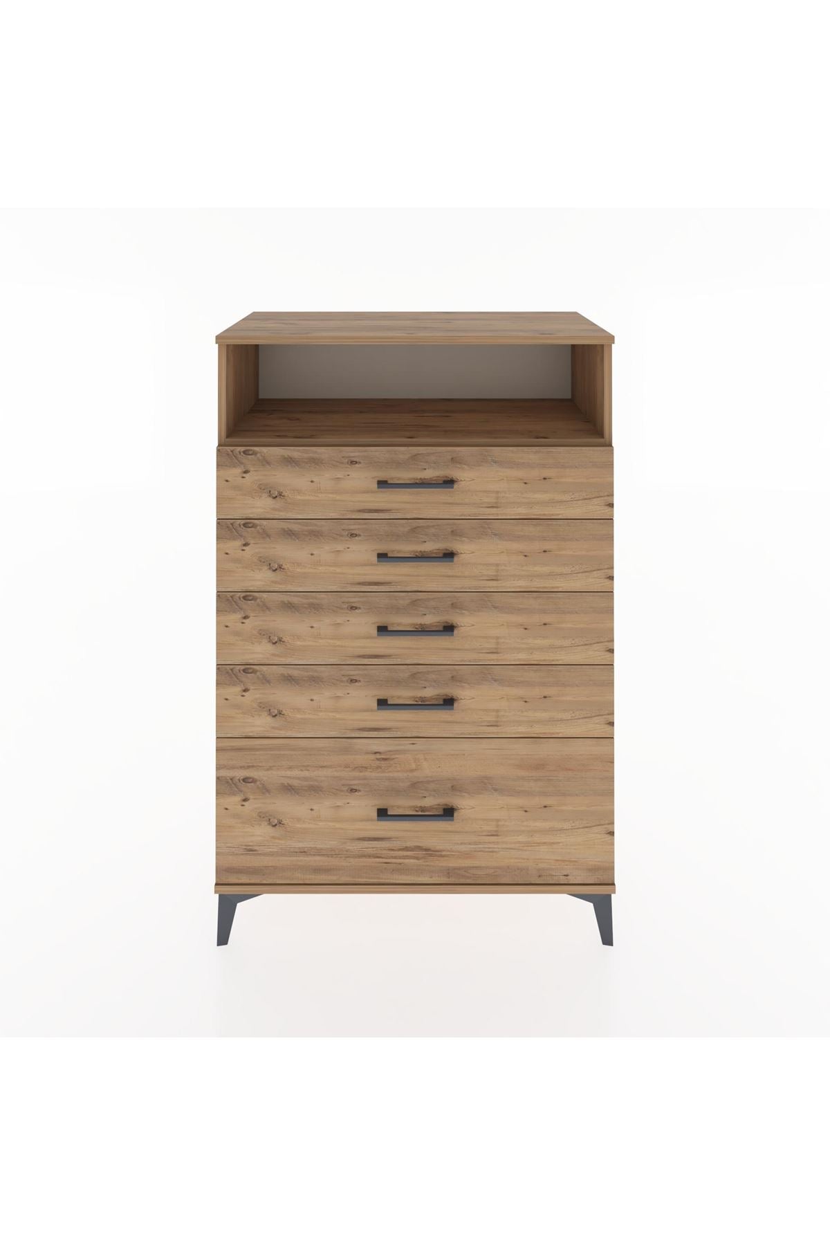 Hyperion Dolap Tek Raflı 5 Çekmeceli 88x44x134 - S51M032V9B
