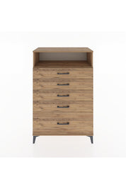 Hyperion Dolap Tek Raflı 5 Çekmeceli 88x44x134 - S51M032V9B