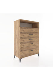 Hyperion Dolap Tek Raflı 5 Çekmeceli 88x44x134 - S51M032V9B