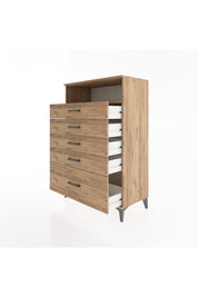 Hyperion Dolap Tek Raflı 5 Çekmeceli 88x44x134 - S51M032V9B