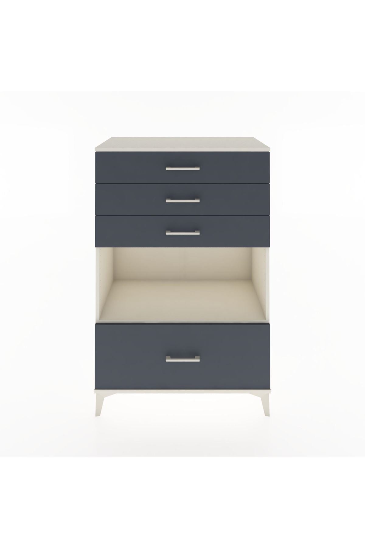 Hyperion Dolap Tek Raflı 4 Çekmeceli 88x44x134 - S51M033V2B