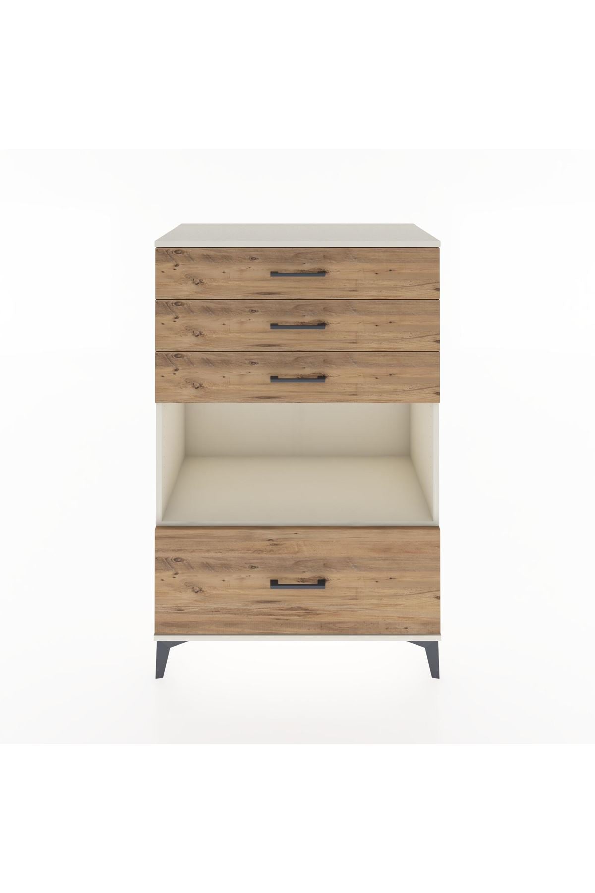 Hyperion Dolap Tek Raflı 4 Çekmeceli 88x44x134 - S51M033V3B