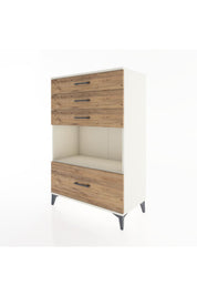 Hyperion Dolap Tek Raflı 4 Çekmeceli 88x44x134 - S51M033V3B