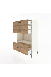 Hyperion Dolap Tek Raflı 4 Çekmeceli 88x44x134 - S51M033V3B