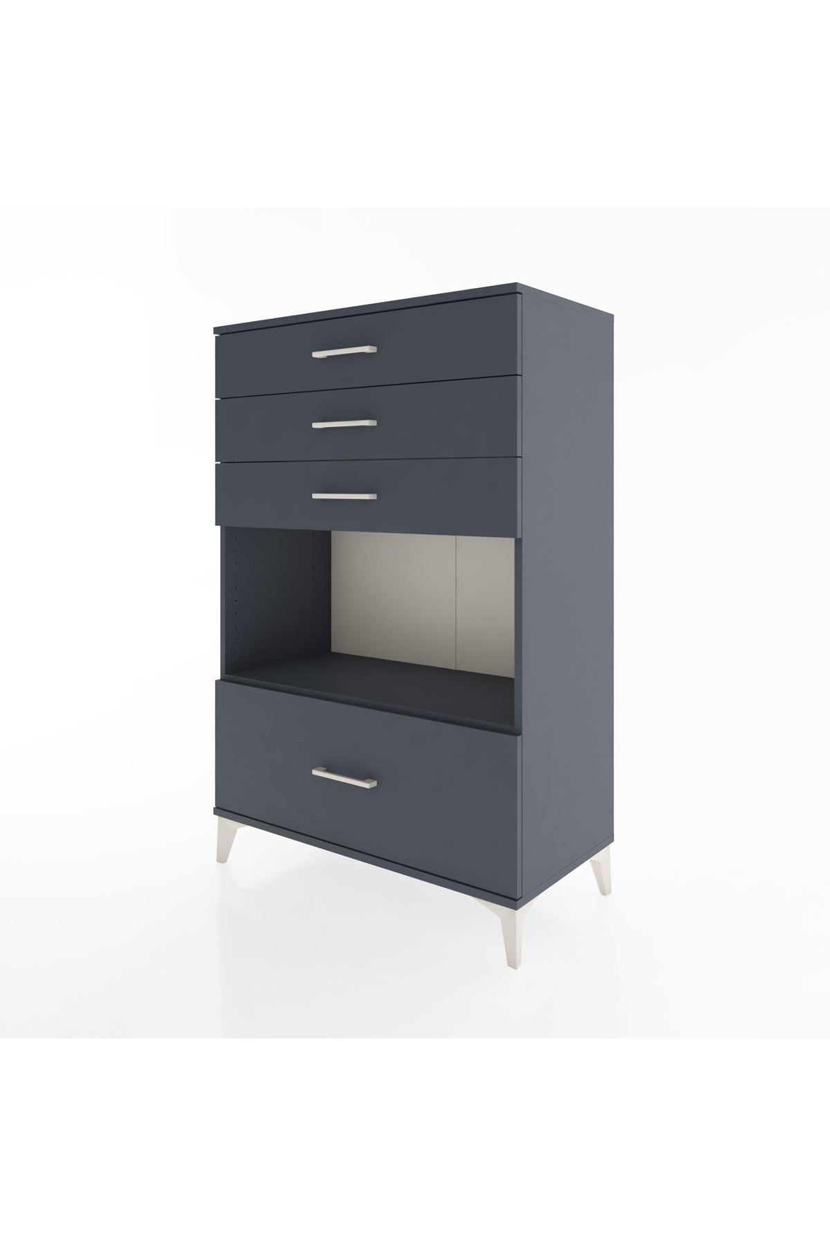 Hyperion Dolap Tek Raflı 4 Çekmeceli 88x44x134 - S51M033V5B