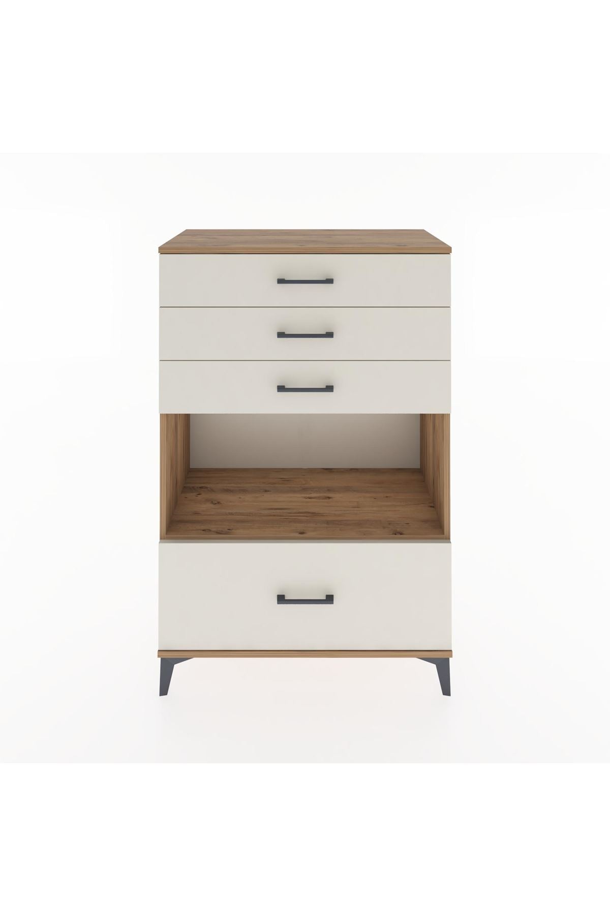Hyperion Dolap Tek Raflı 4 Çekmeceli 88x44x134 Çam-Aytaşı