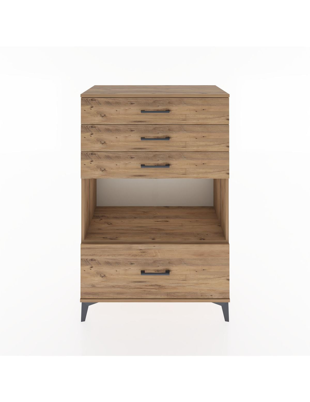 Hyperion Dolap Tek Raflı 4 Çekmeceli 88x44x134 - S51M033V9B
