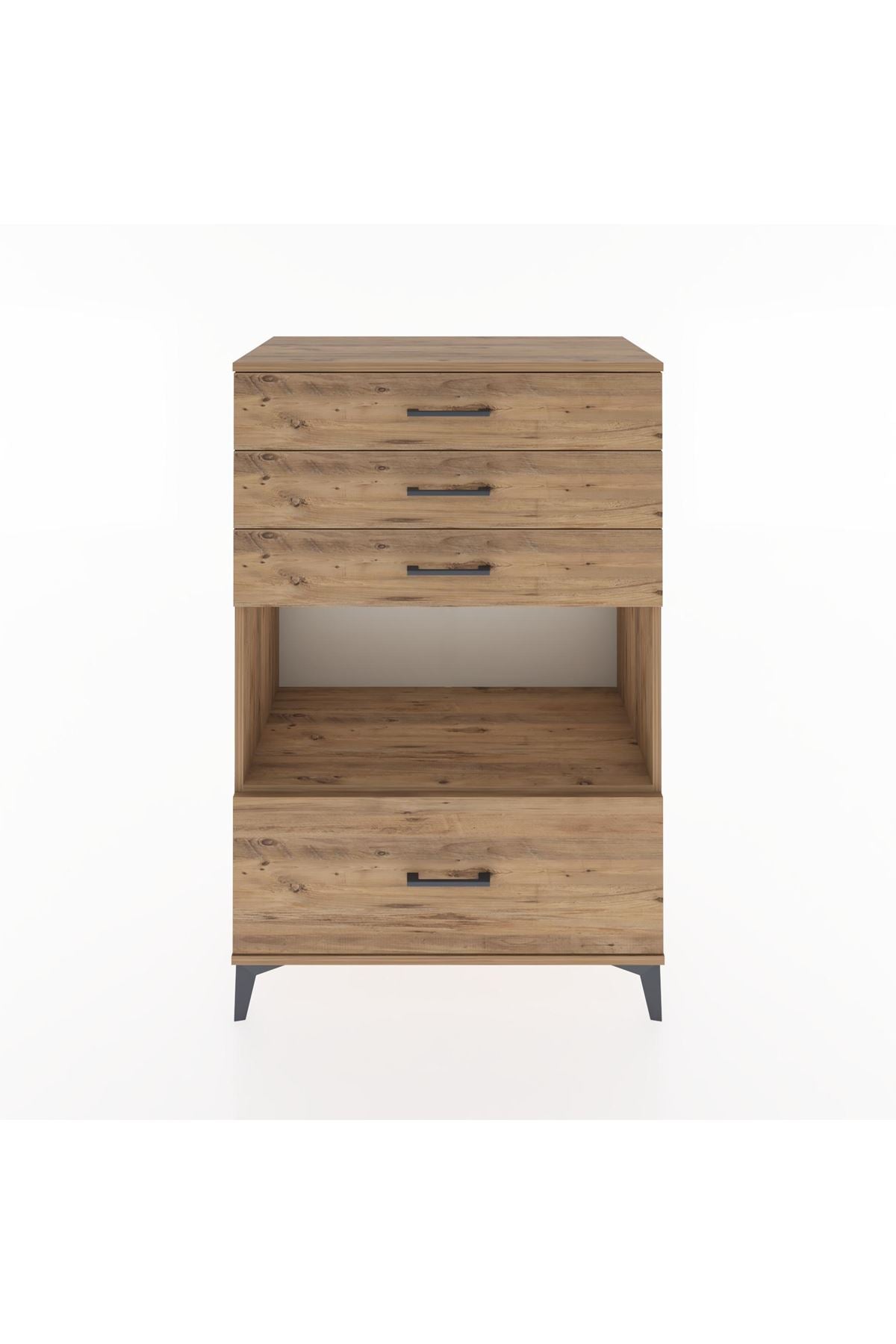 Hyperion Dolap Tek Raflı 4 Çekmeceli 88x44x134 - S51M033V9B