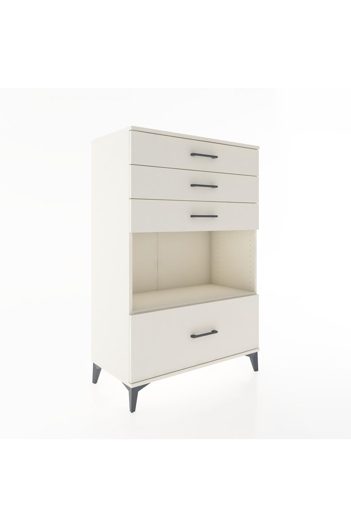 Hyperion Dolap Tek Raflı 4 Çekmeceli 88x44x134 - S51M034V1B