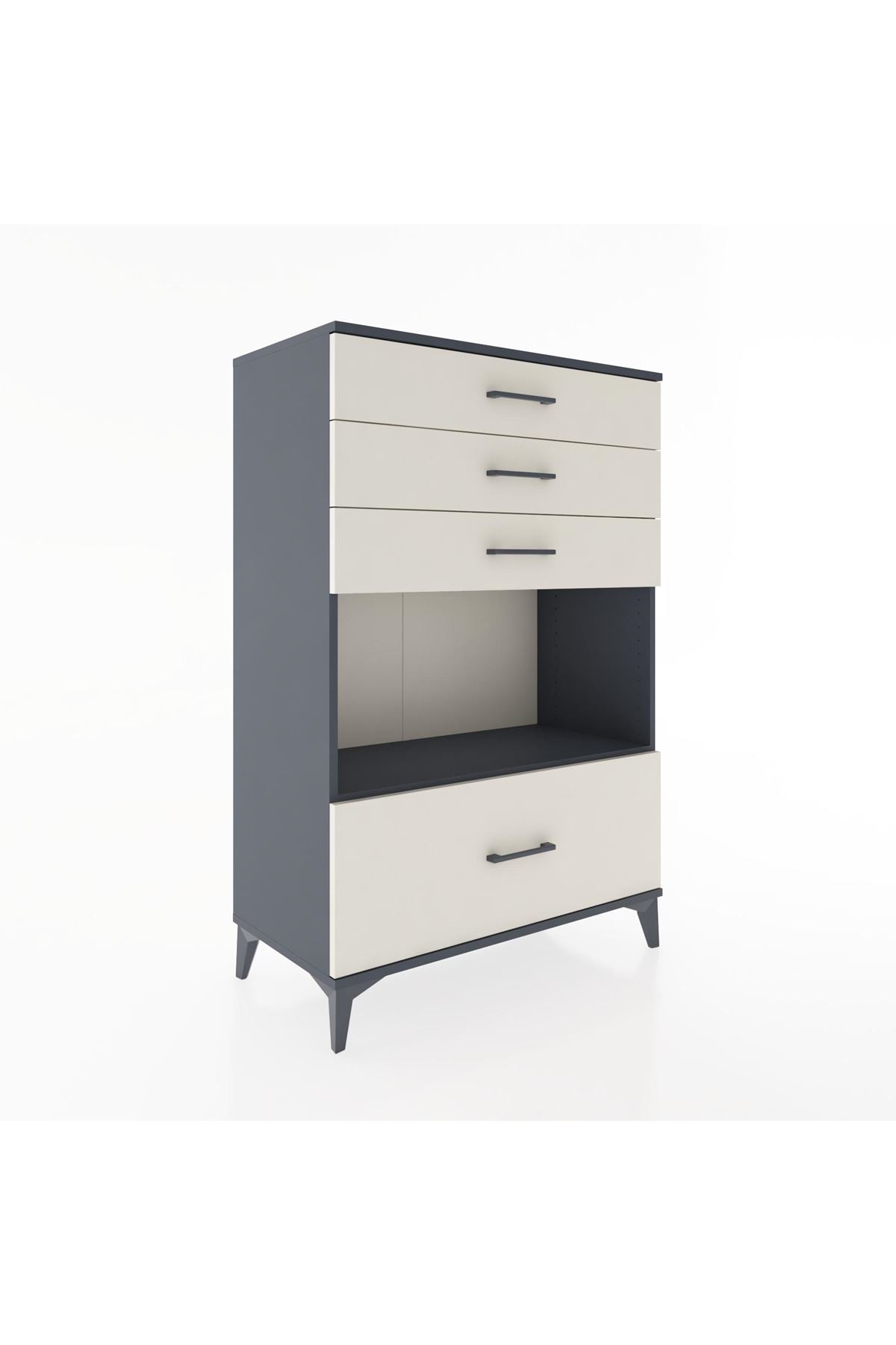 Hyperion Dolap Tek Raflı 4 Çekmeceli 88x44x134 - S51M034V4B