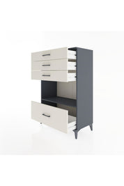 Hyperion Dolap Tek Raflı 4 Çekmeceli 88x44x134 - S51M034V4B