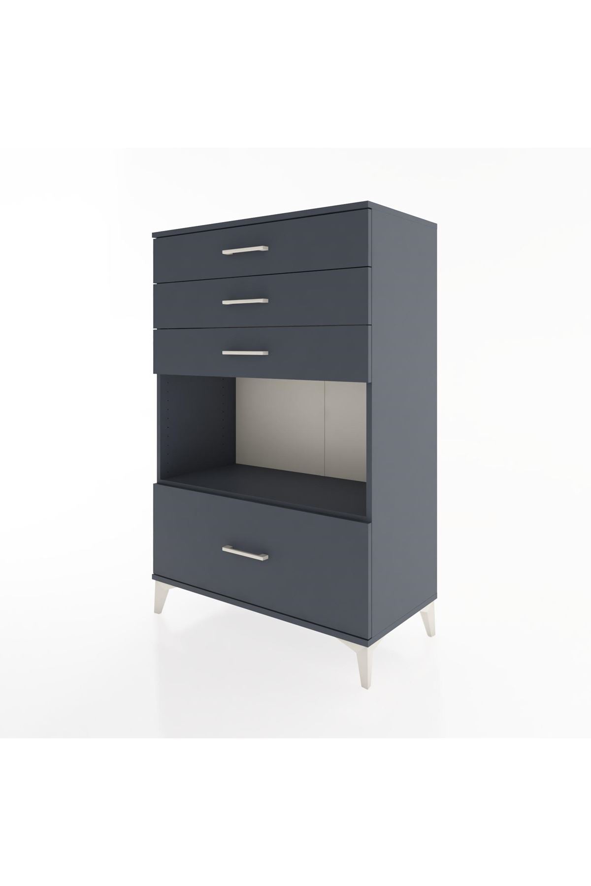 Hyperion Dolap Tek Raflı 4 Çekmeceli 88x44x134 - S51M034V5B