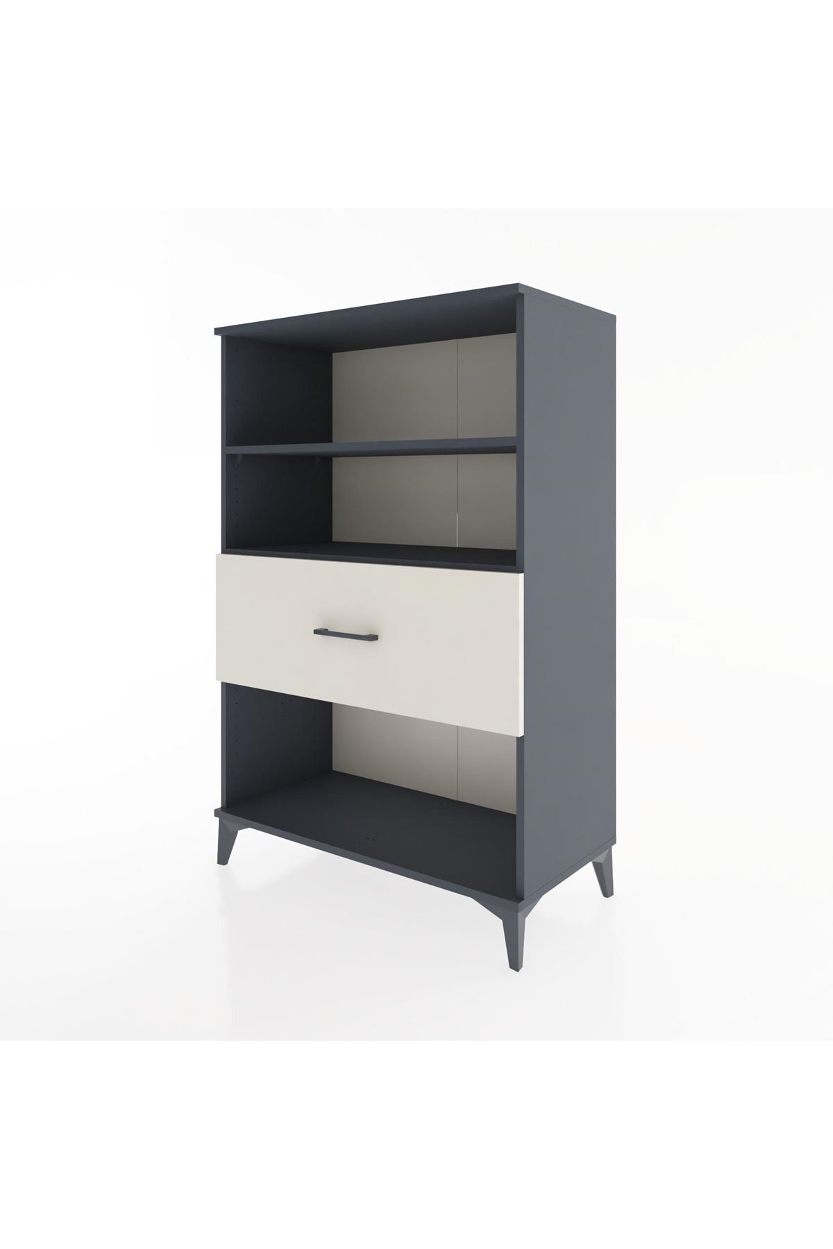 Hyperion Dolap 2 Raflı Tek Çekmeceli 88x44x134 Antrasit-Aytaşı