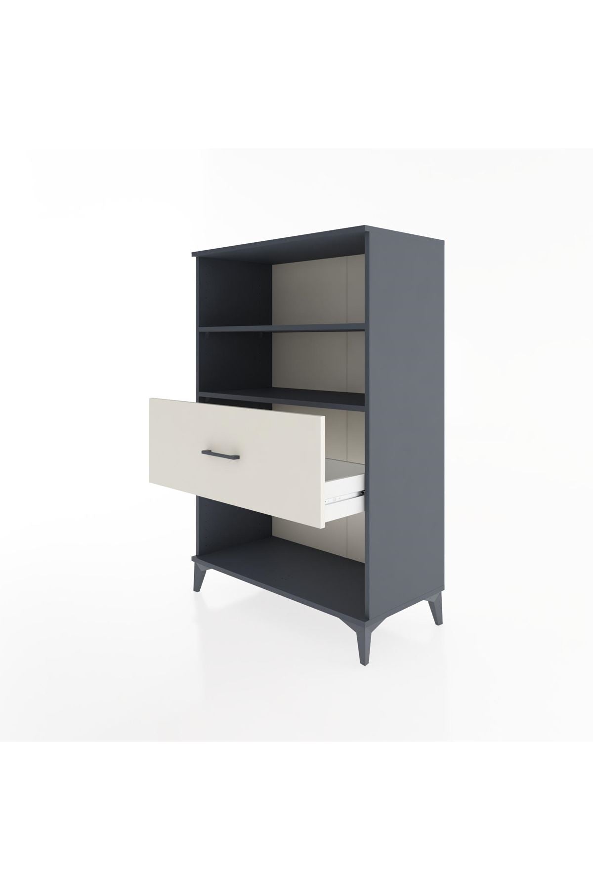 Hyperion Dolap 2 Raflı Tek Çekmeceli 88x44x134 Antrasit-Aytaşı
