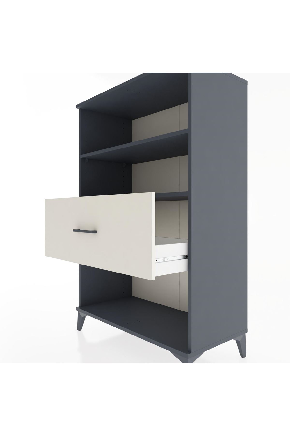 Hyperion Dolap 2 Raflı Tek Çekmeceli 88x44x134 Antrasit-Aytaşı