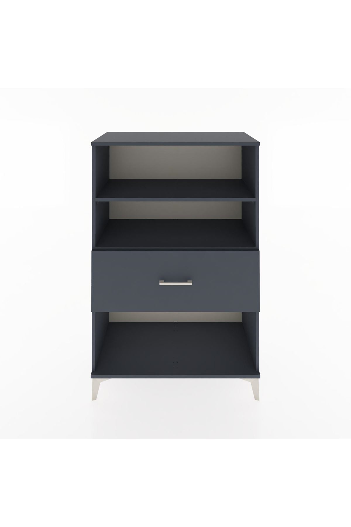 Hyperion Dolap 2 Raflı Tek Çekmeceli 88x44x134 Antrasit-Antrasit