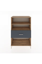 Hyperion Dolap 2 Raflı Tek Çekmeceli 88x44x134 Çam-Antrasit