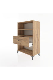 Hyperion Dolap 2 Raflı Tek Çekmeceli 88x44x134 Çam-Çam