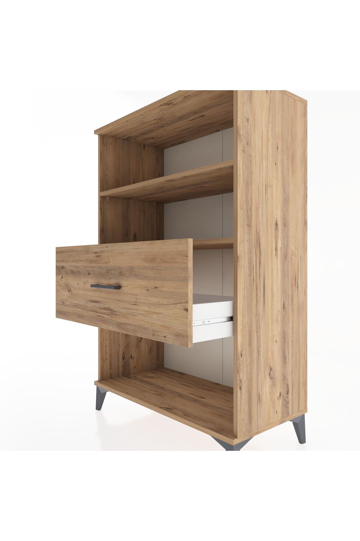 Hyperion Dolap 2 Raflı Tek Çekmeceli 88x44x134 Çam-Çam