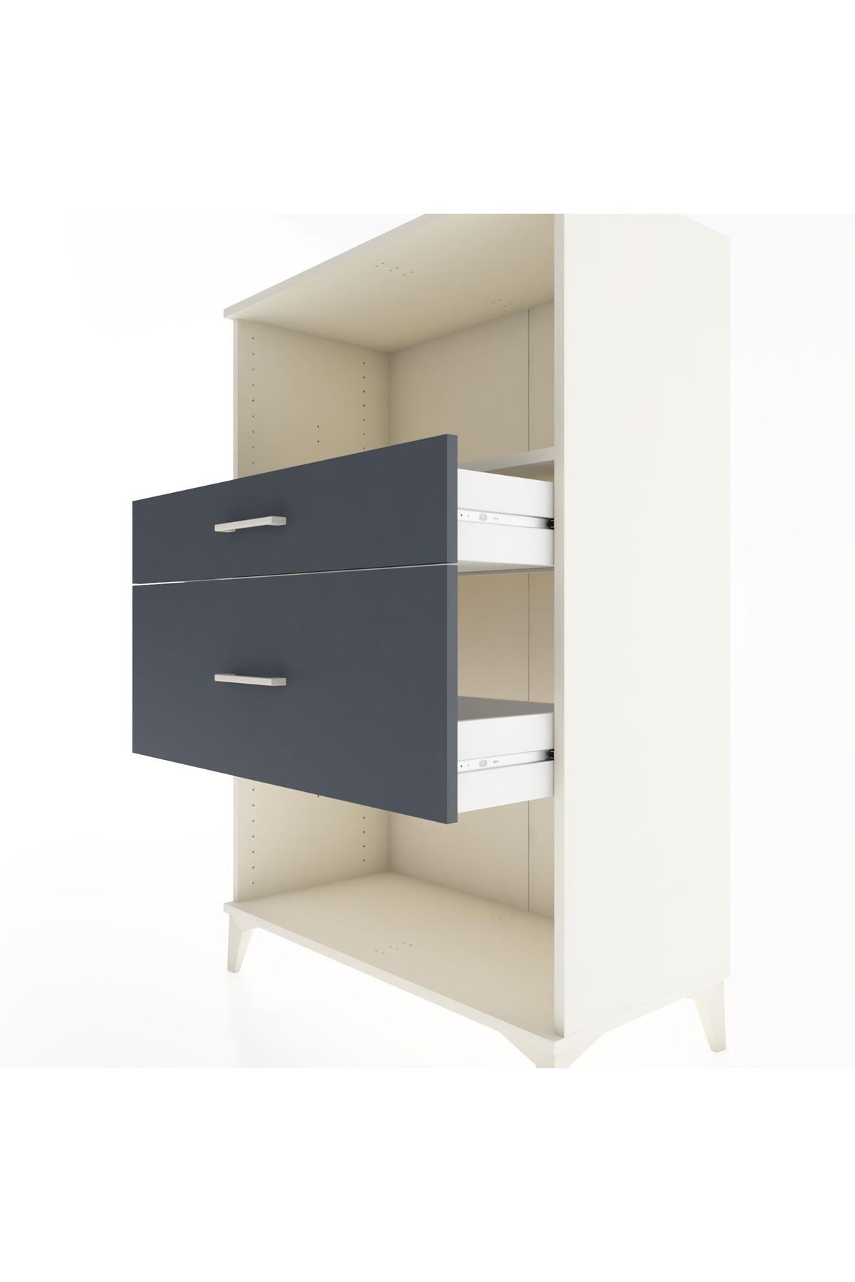 Hyperion Dolap Tek Raflı 2 Çekmeceli 88x44x134 - S51M036V2B