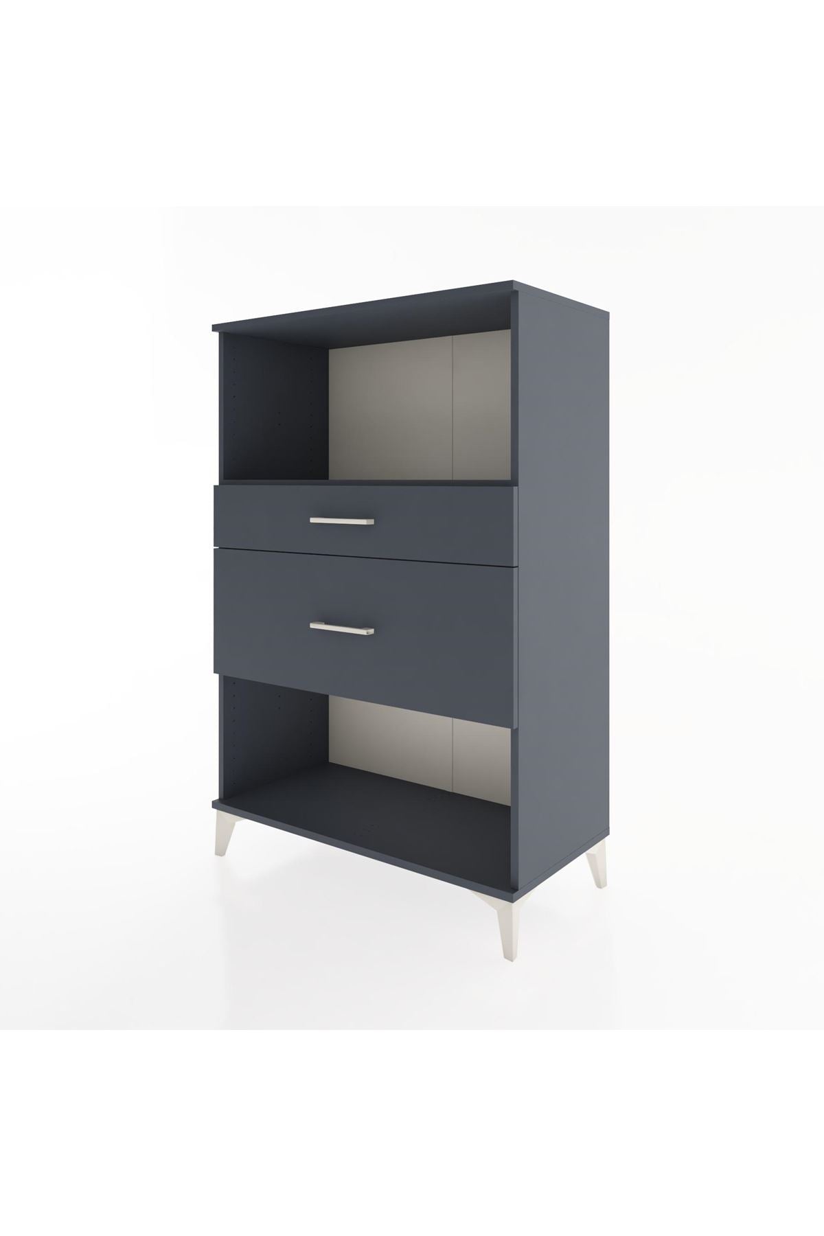 Hyperion Dolap Tek Raflı 2 Çekmeceli 88x44x134 Antrasit-Antrasit