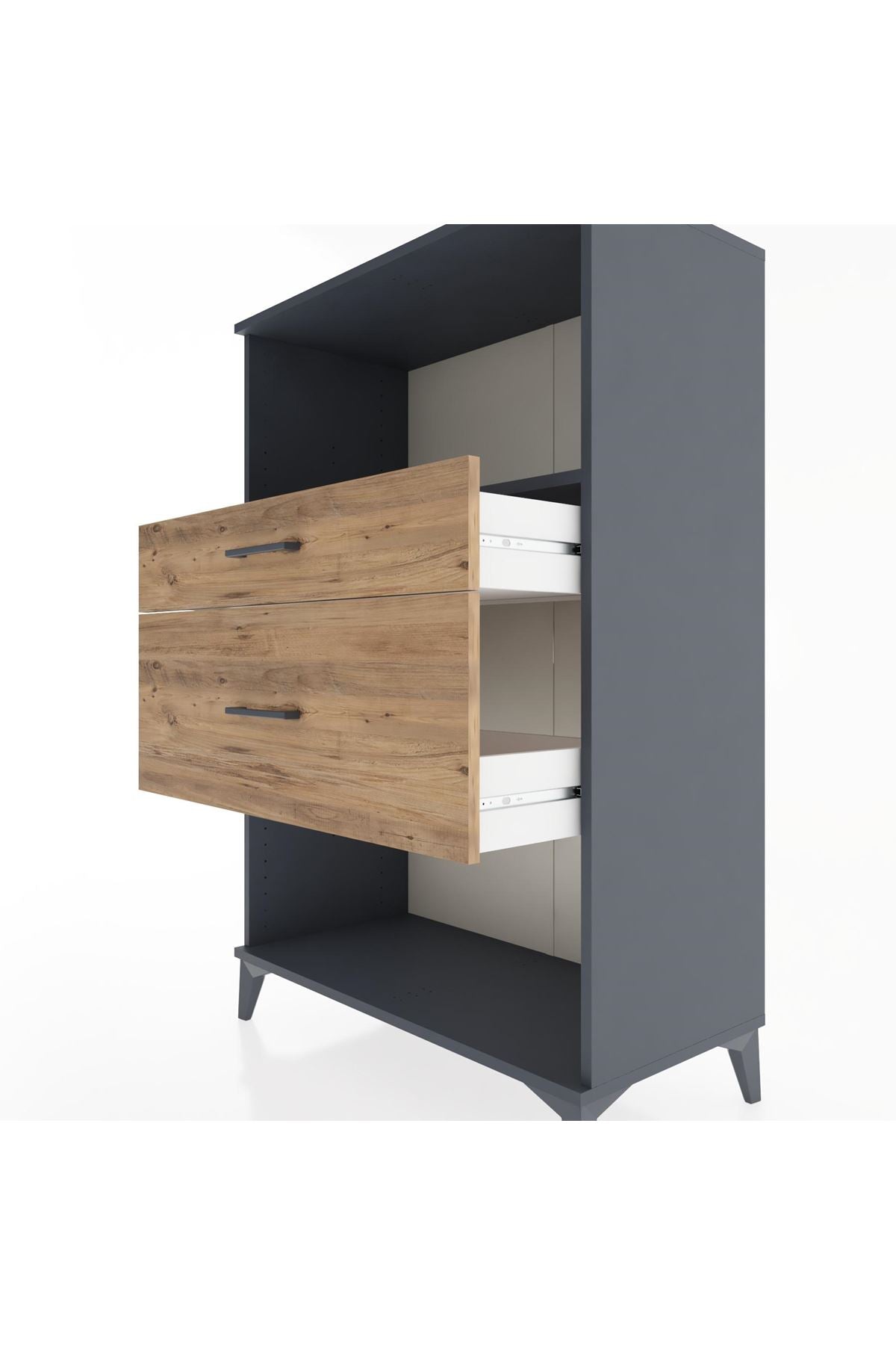 Hyperion Dolap Tek Raflı 2 Çekmeceli 88x44x134 - S51M036V6B