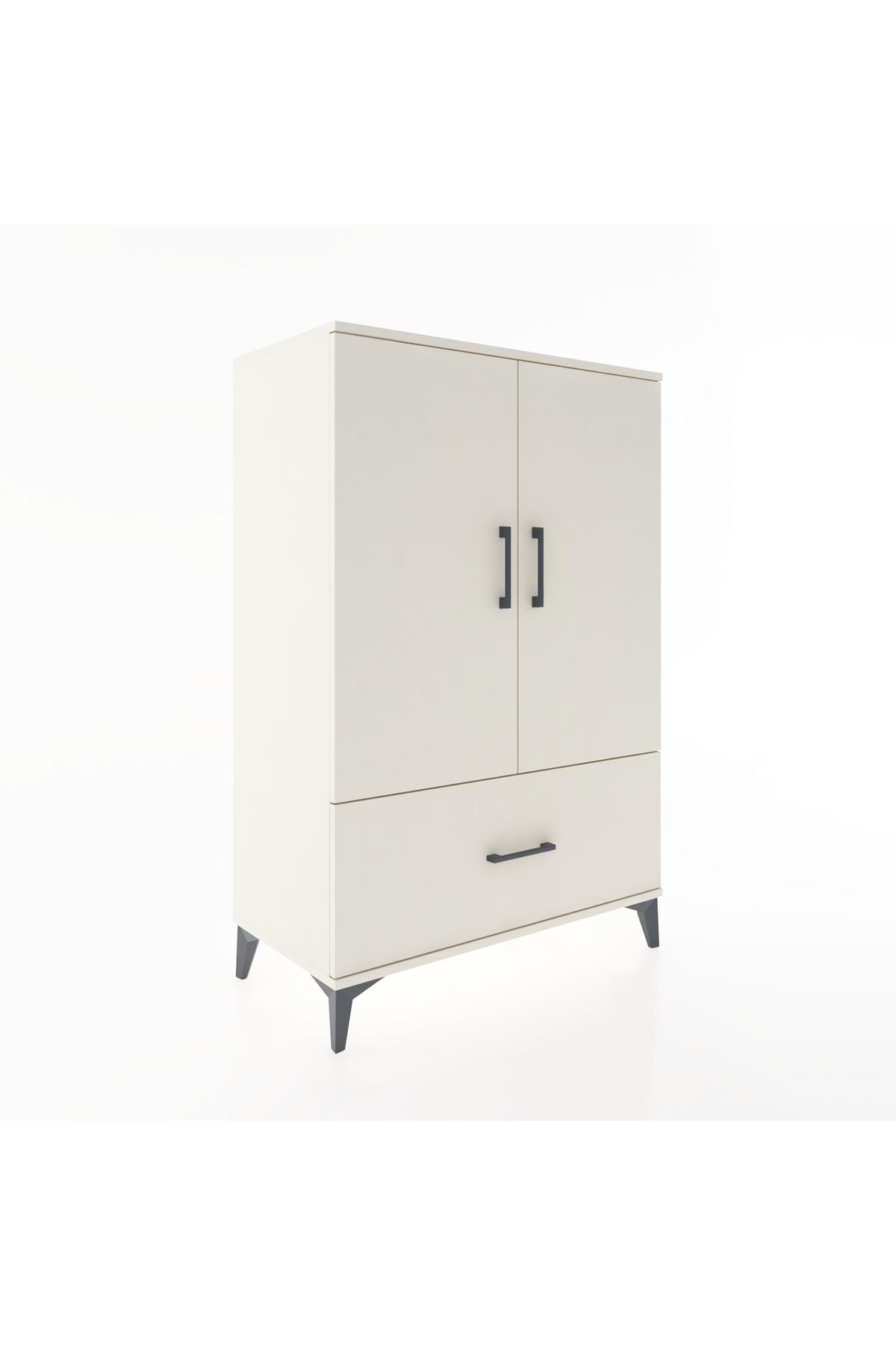 Hyperion Dolap 3 Raflı Tek Çekmeceli 2 Kapaklı 88x44x134 Aytaşı-Aytaşı