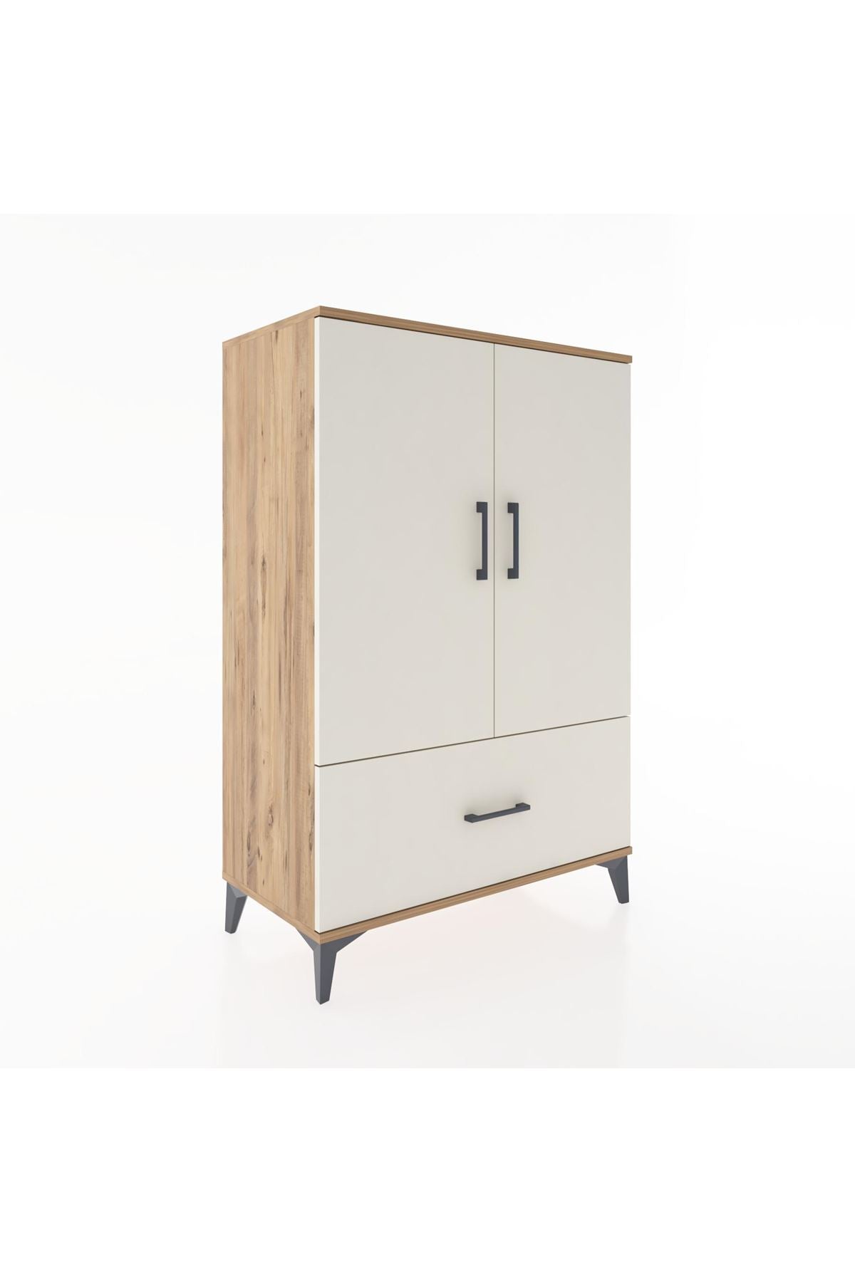 Hyperion Dolap 3 Raflı Tek Çekmeceli 2 Kapaklı 88x44x134 - S51M001V7B
