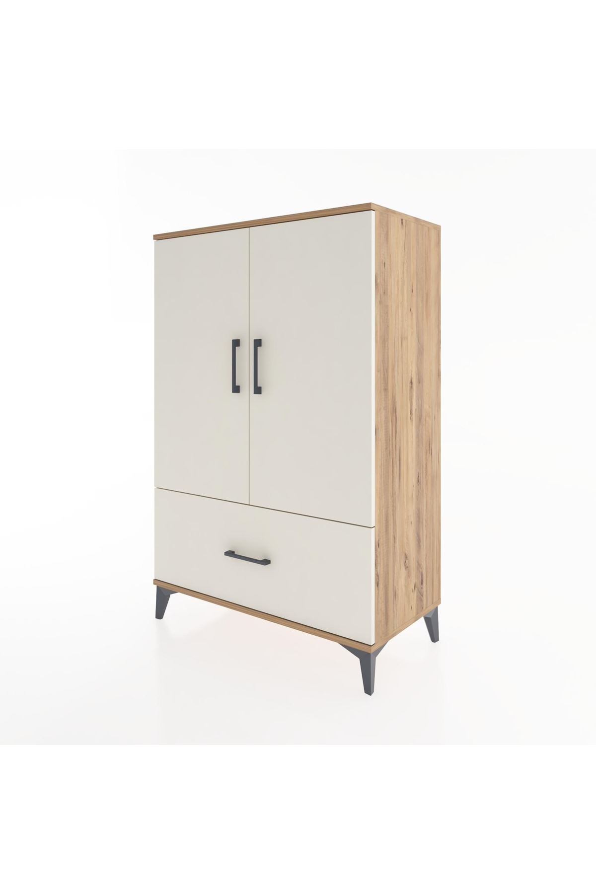Hyperion Dolap 3 Raflı Tek Çekmeceli 2 Kapaklı 88x44x134 - S51M001V7B