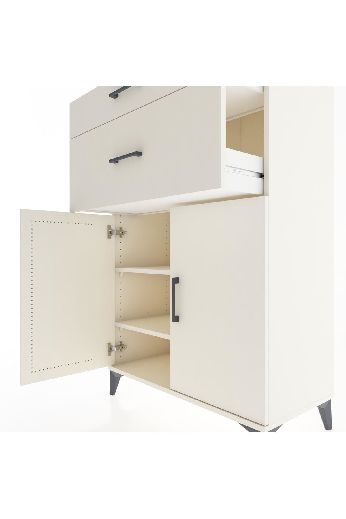 Hyperion Dolap 2 Raflı 2 Çekmeceli 2 Kapaklı 88x44x134 Aytaşı-Aytaşı