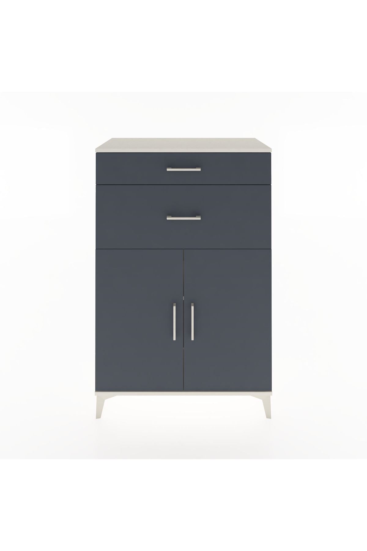 Hyperion Dolap 2 Raflı 2 Çekmeceli 2 Kapaklı 88x44x134 Aytaşı-Antrasit