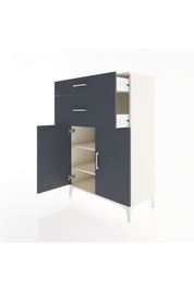 Hyperion Dolap 2 Raflı 2 Çekmeceli 2 Kapaklı 88x44x134 Aytaşı-Antrasit