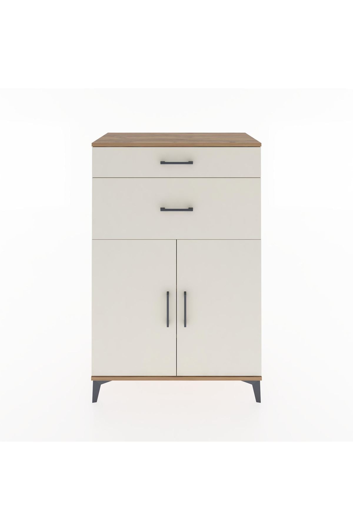 Hyperion Dolap 2 Raflı 2 Çekmeceli 2 Kapaklı 88x44x134 Çam-Aytaşı