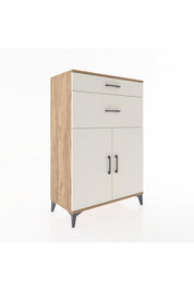 Hyperion Dolap 2 Raflı 2 Çekmeceli 2 Kapaklı 88x44x134 Çam-Aytaşı