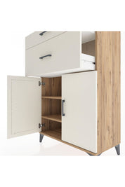 Hyperion Dolap 2 Raflı 2 Çekmeceli 2 Kapaklı 88x44x134 Çam-Aytaşı