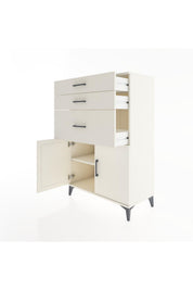 Hyperion Dolap Tek Raflı 3 Çekmeceli 2 Kapaklı 88x44x134 - S51M003V1B