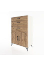 Hyperion Dolap Tek Raflı 3 Çekmeceli 2 Kapaklı 88x44x134 Aytaşı-Çam