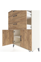Hyperion Dolap Tek Raflı 3 Çekmeceli 2 Kapaklı 88x44x134 Aytaşı-Çam
