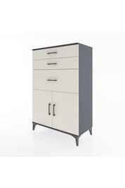 Hyperion Dolap Tek Raflı 3 Çekmeceli 2 Kapaklı 88x44x134 - S51M003V4B
