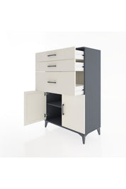 Hyperion Dolap Tek Raflı 3 Çekmeceli 2 Kapaklı 88x44x134 - S51M003V4B