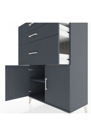Hyperion Dolap Tek Raflı 3 Çekmeceli 2 Kapaklı 88x44x134 - S51M003V5B