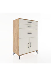 Hyperion Dolap Tek Raflı 3 Çekmeceli 2 Kapaklı 88x44x134 - S51M003V7B