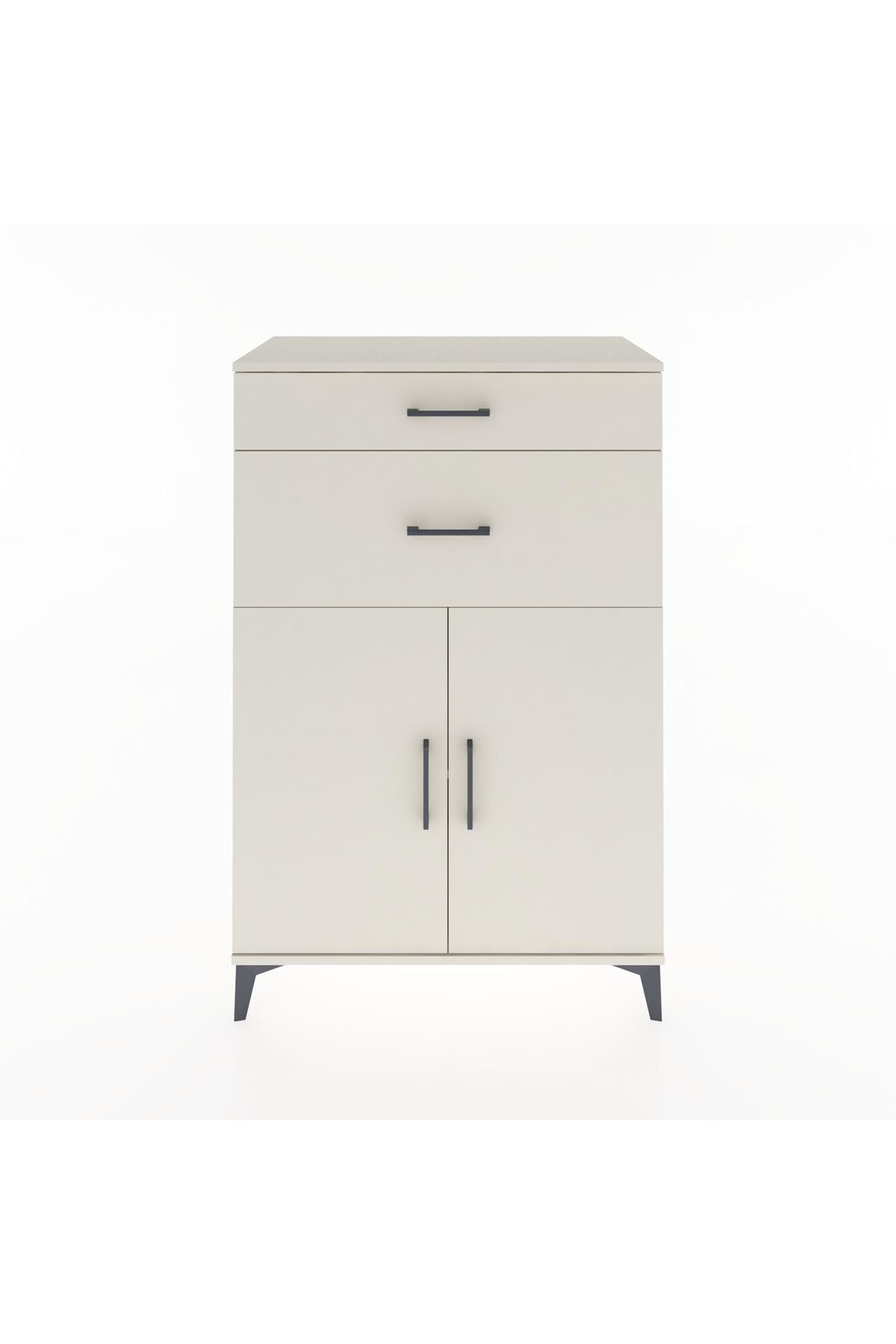 Hyperion Dolap Tek Raflı 2 Çekmeceli 2 Kapaklı 88x44x134 - S51M004V1B
