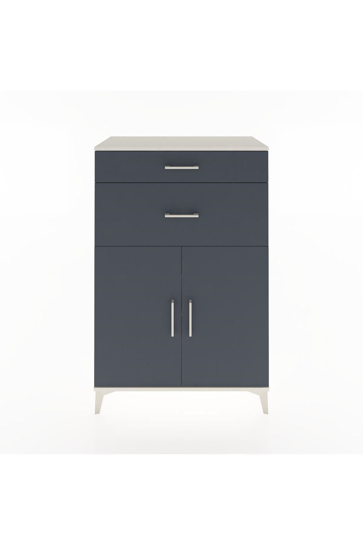 Hyperion Dolap Tek Raflı 2 Çekmeceli 2 Kapaklı 88x44x134 - S51M004V2B