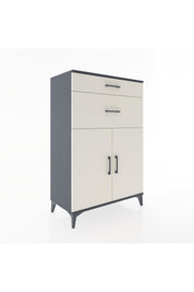 Hyperion Dolap Tek Raflı 2 Çekmeceli 2 Kapaklı 88x44x134 - S51M004V4B